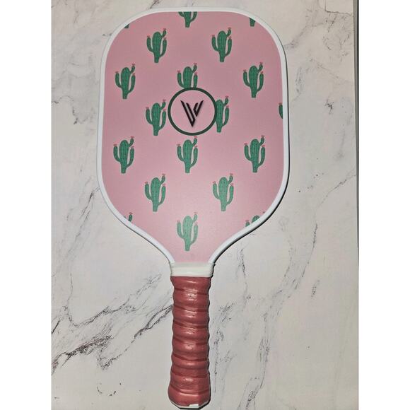 New! Carbon Fiber Pickleball Paddles, Cushion Comfort, Cover Cactus Design $85 - Picture 2 of 7